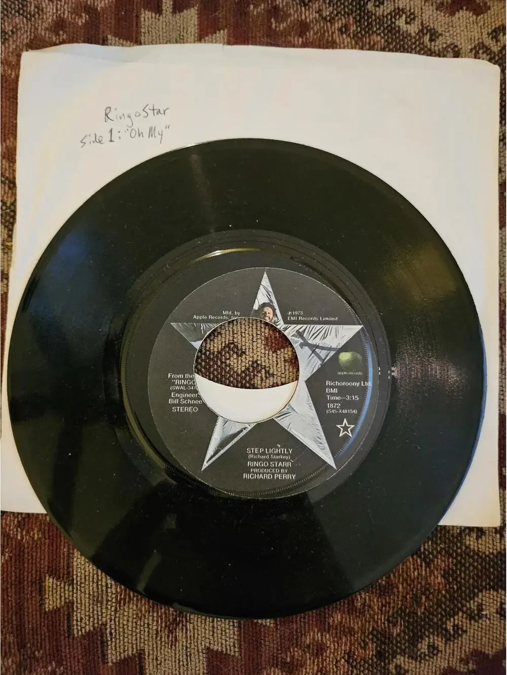 Ringo Starr - Oh My -vinyl record 45 rpm - NM